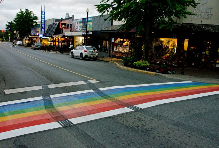 Comox Valley resident given ticket after rainbow crosswalk vandalism