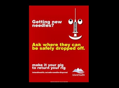 Island Health promoting needle return program