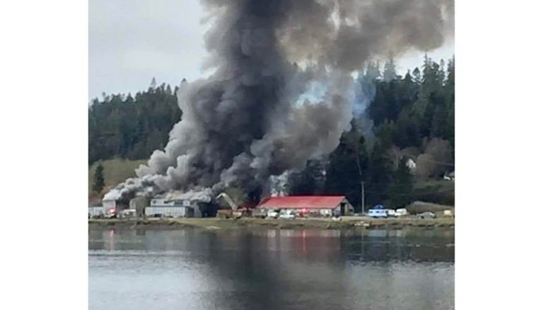 UPDATED: No injuries following fire at Rock Pro building in Port Hardy