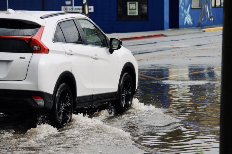 Island city faces flash floods in midst of Saturday storm