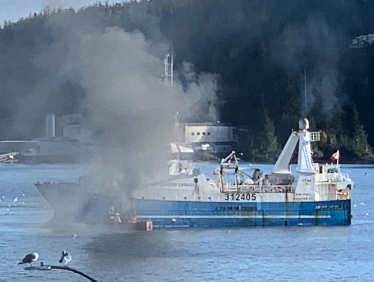 Coast Guard knocks down Hardy Bay boat fire